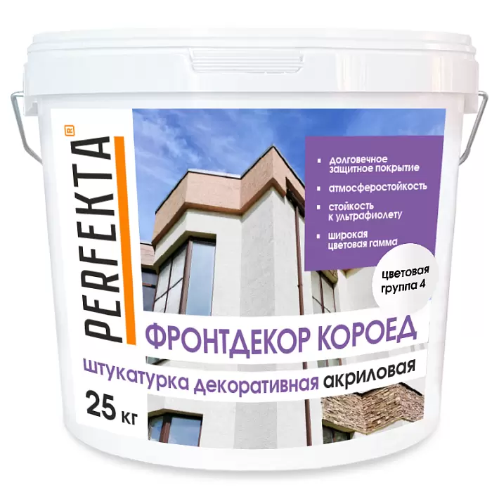 Штукатурка декоративная акриловая Фронтдекор Короед цветовая группа 4, 25 кг в "Строй-Ресурсе" Штукатурка декоративная акриловая Фронтдекор Короед цветовая группа 4, 25 кг купить в "Строй-Ресурсе"